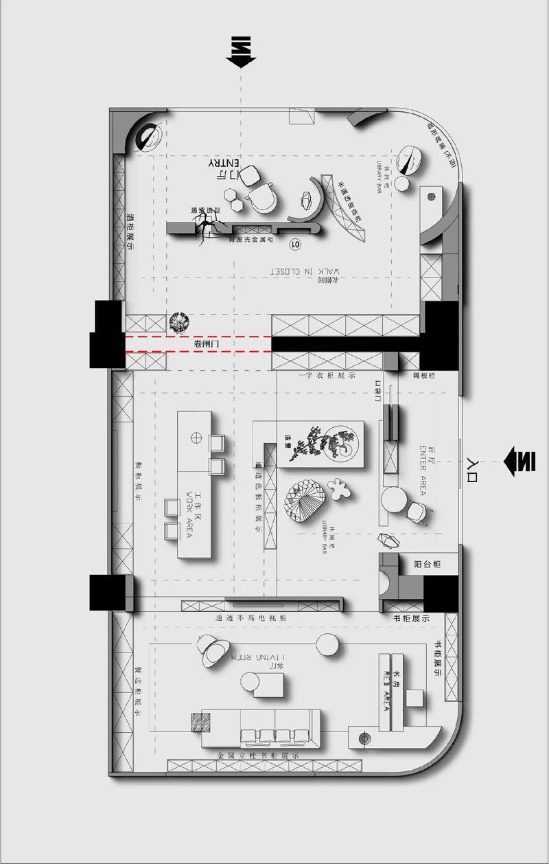 23年几张有意思的全屋定制展厅平面设计.#展厅设计 #门店设